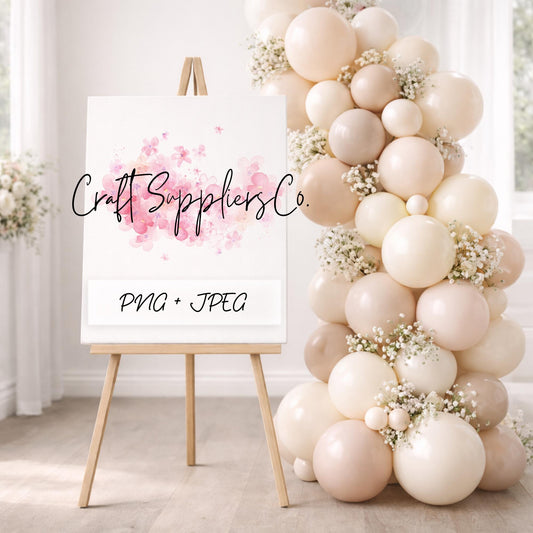 18x24 Welcome Sign Mockup Balloon Arch Easel JPEG PNG Event Display