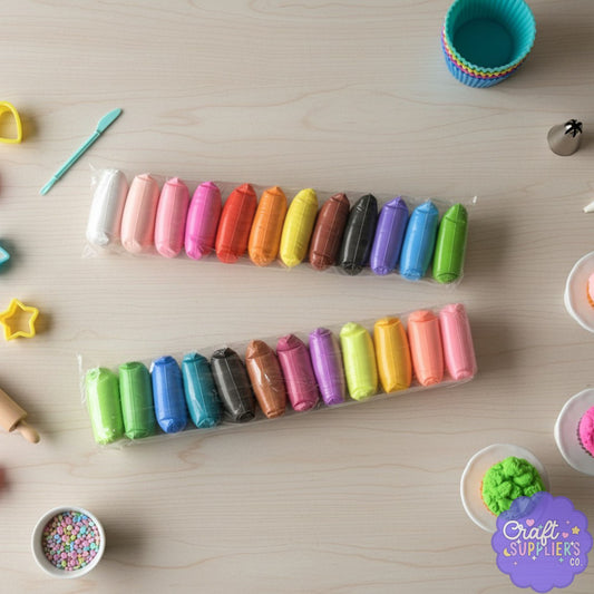 24 Color Foam Air Dry Clay Set | Soft DIY Clay Kit