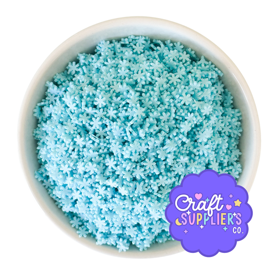 Blue Snowflake Polymer Clay Sprinkles