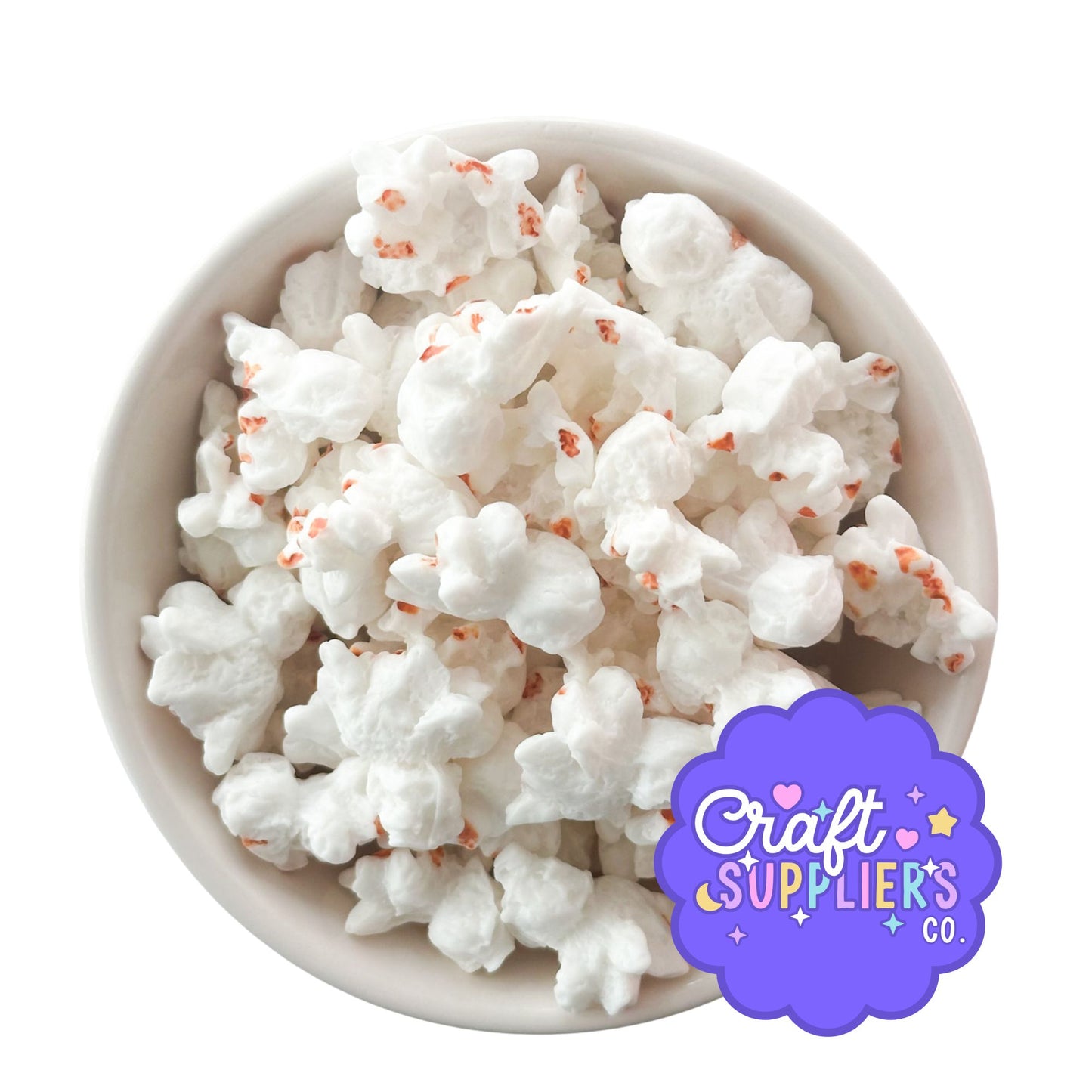 3D Popcorn Resin Charms | Fake Popcorn Cabochons for Slime & Crafts | 20PCS