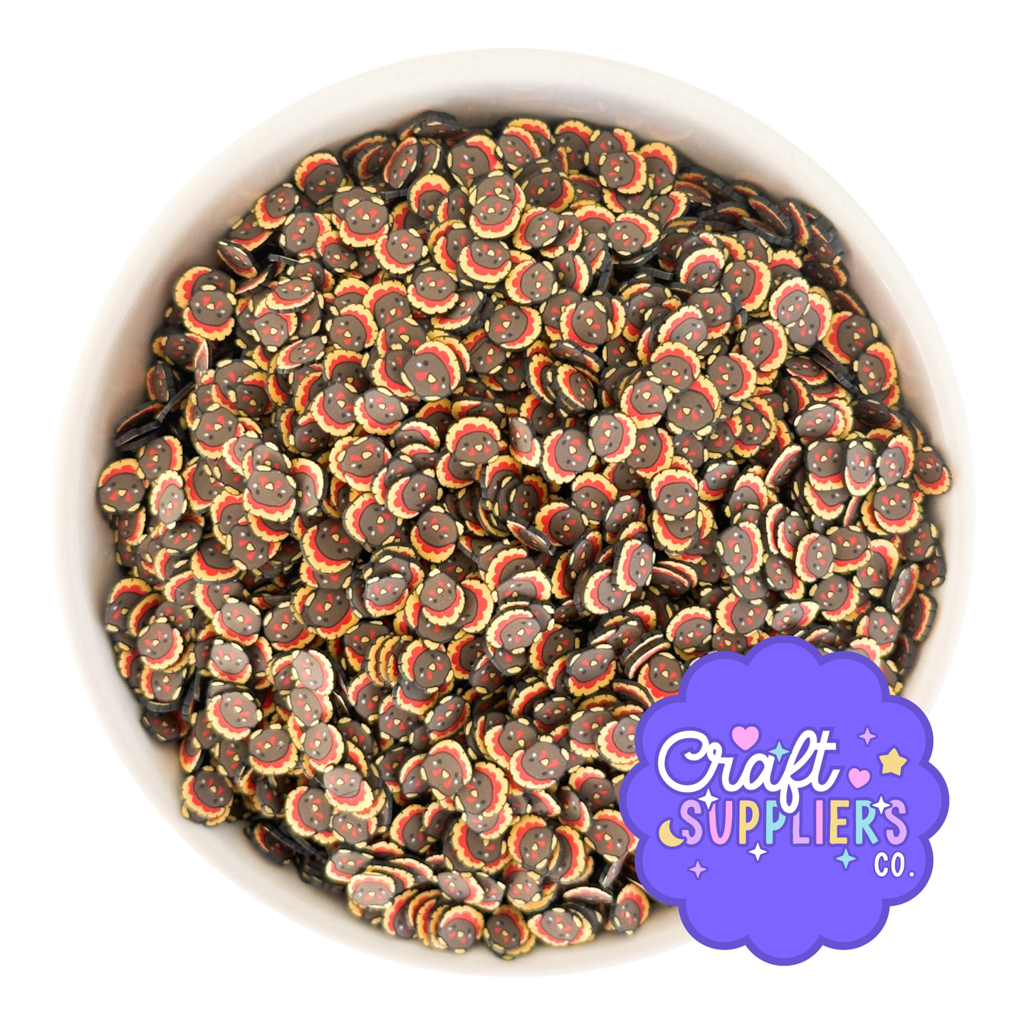 Thanksgiving Turkey Polymer Clay Sprinkles | Fall Faux Sprinkles