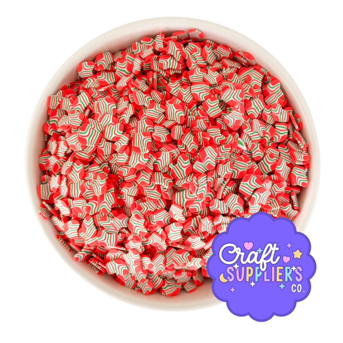 Christmas Stocking Polymer Clay Sprinkles | Holiday Faux Sprinkles for Crafts