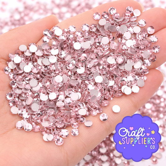 SS16 Pink Glass Rhinestones Flat Back – 1440pcs Sparkling Gems