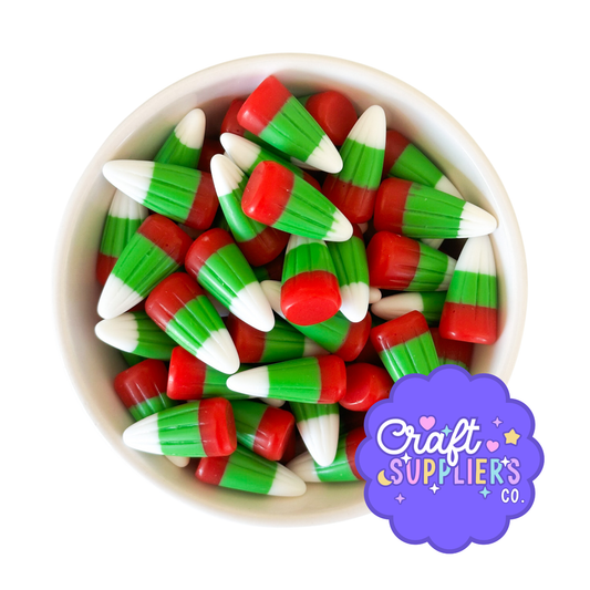 Christmas Candy Corn Resin 3D Cabochons – Holiday Charms