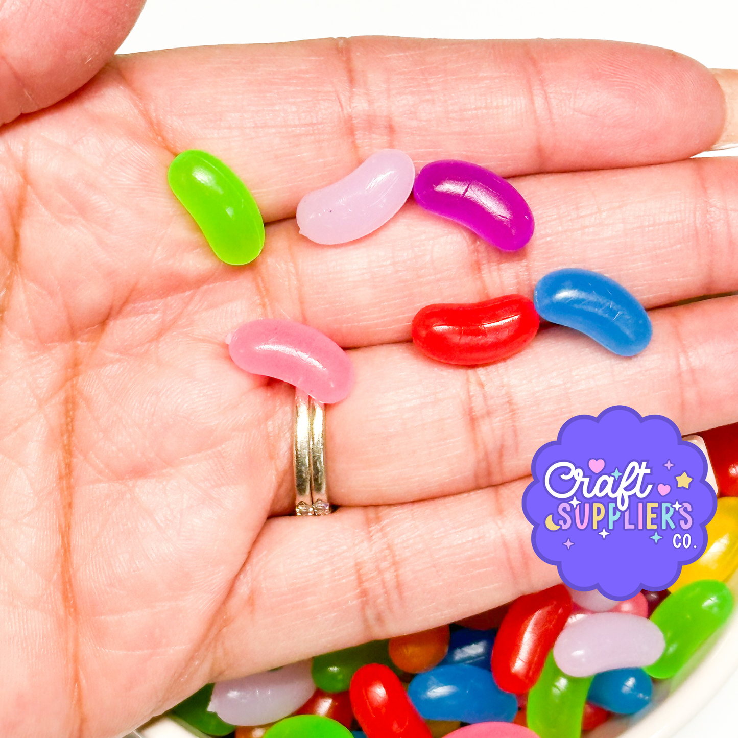 Multicolor Jelly Bean Resin Cabochons – Fake Candy Flatbacks