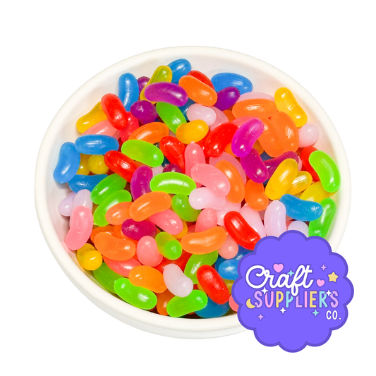 Multicolor Jelly Bean Resin Cabochons – Fake Candy Flatbacks