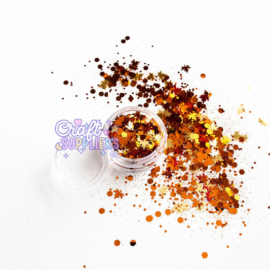 It’s Fall Y’all Chunky Glitter Mix | Autumn Leaves Glitter for Tumblers, Nails & DIY