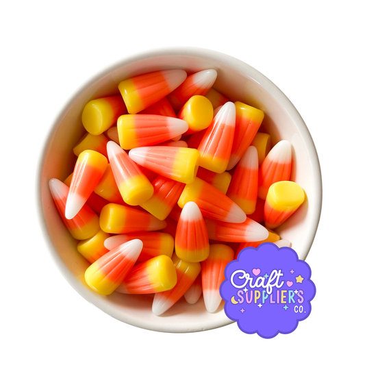 Halloween Candy Corn Resin 3D Cabochons – Spooky Fall Charms