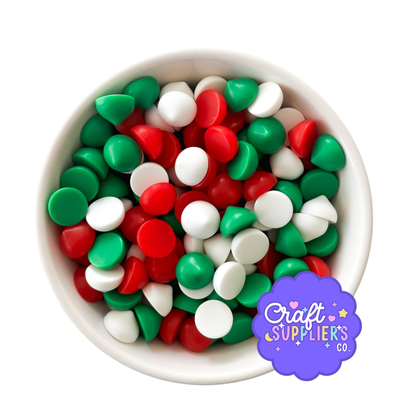 Christmas Themed Resin Chocolate Chip Morsels for Fake Bake Crafts