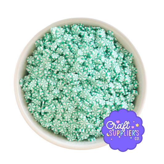 5mm Faux Christmas Peppermint Polymer Clay Sprinkles Holiday Fake Bake Embellishments