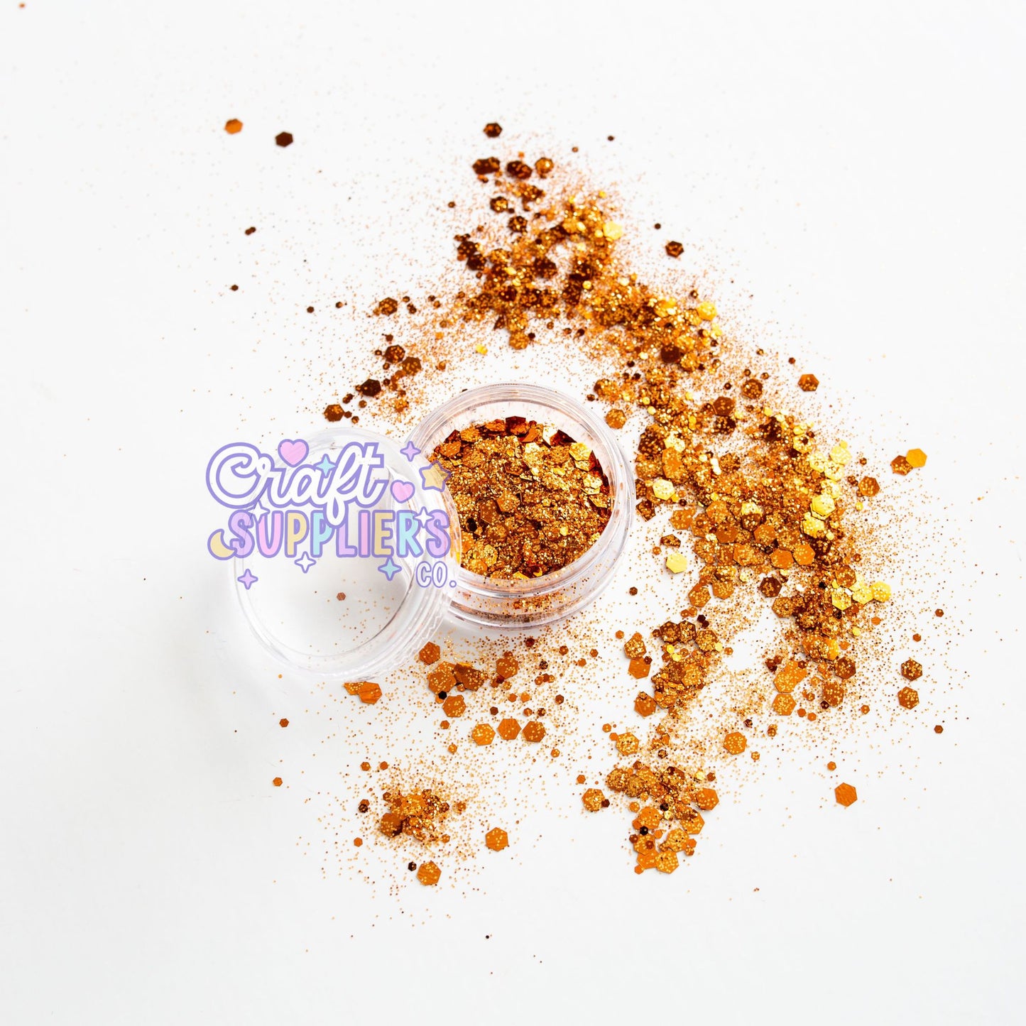 Pumpkin Chunky Glitter Mix | Orange Glitter for Tumblers, Nails & Fall DIY Crafts