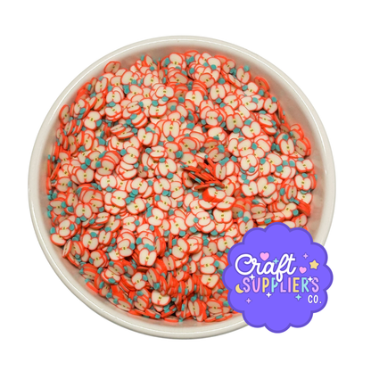 5MM Apple Slice Polymer Clay Sprinkles – Fake Fruit Sprinkles for Crafts