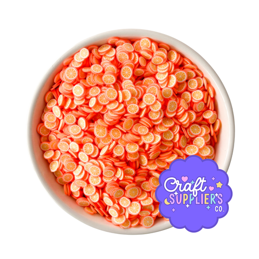 5MM Orange Slice Polymer Clay Sprinkles – Fake Fruit Sprinkles for Crafts