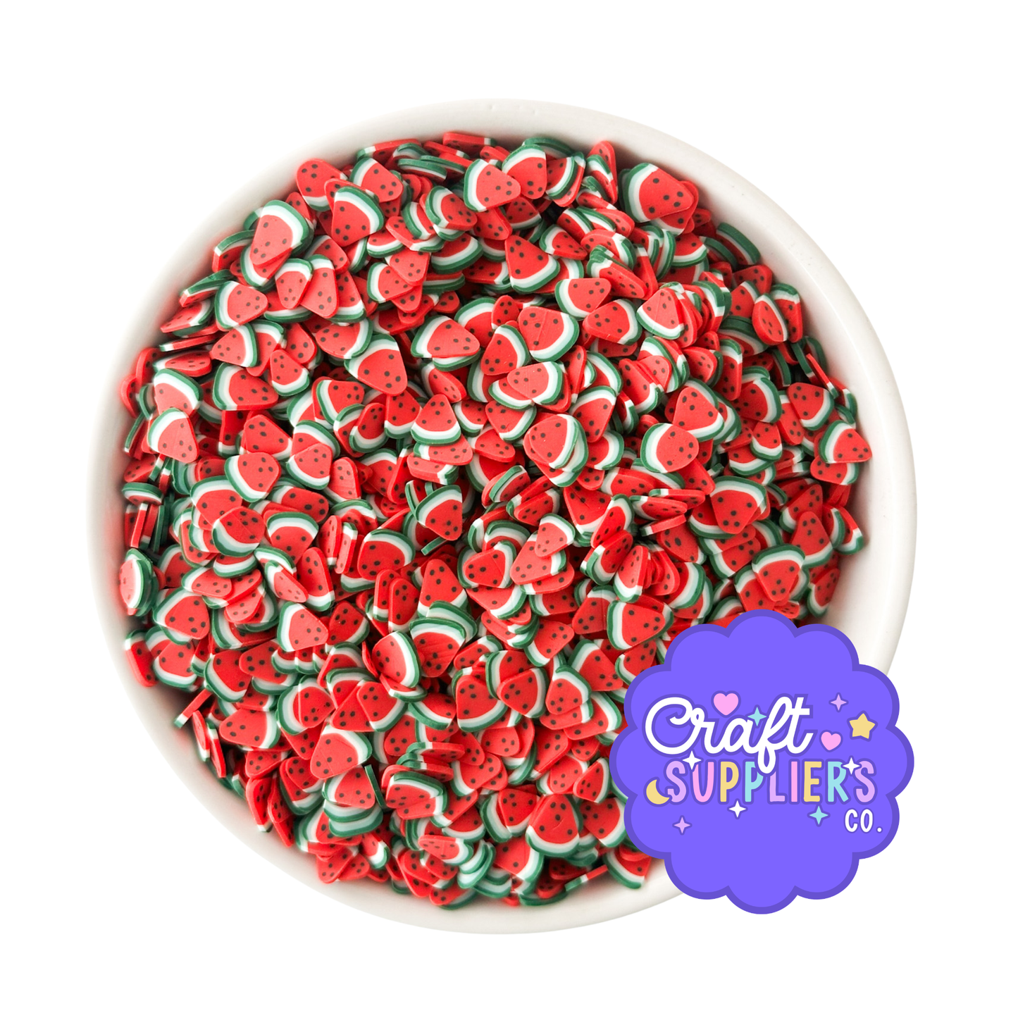 5MM Watermelon Slice Polymer Clay Sprinkles – Fake Fruit Sprinkles for Crafts
