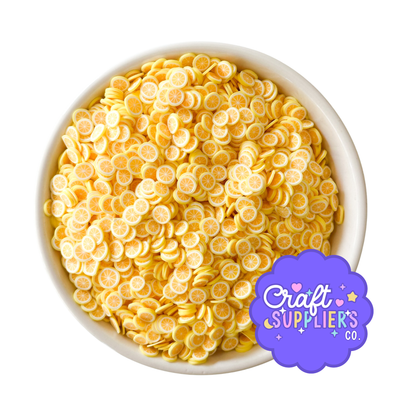 5MM Lemon Slice Polymer Clay Sprinkles – Fake Fruit Sprinkles for Crafts