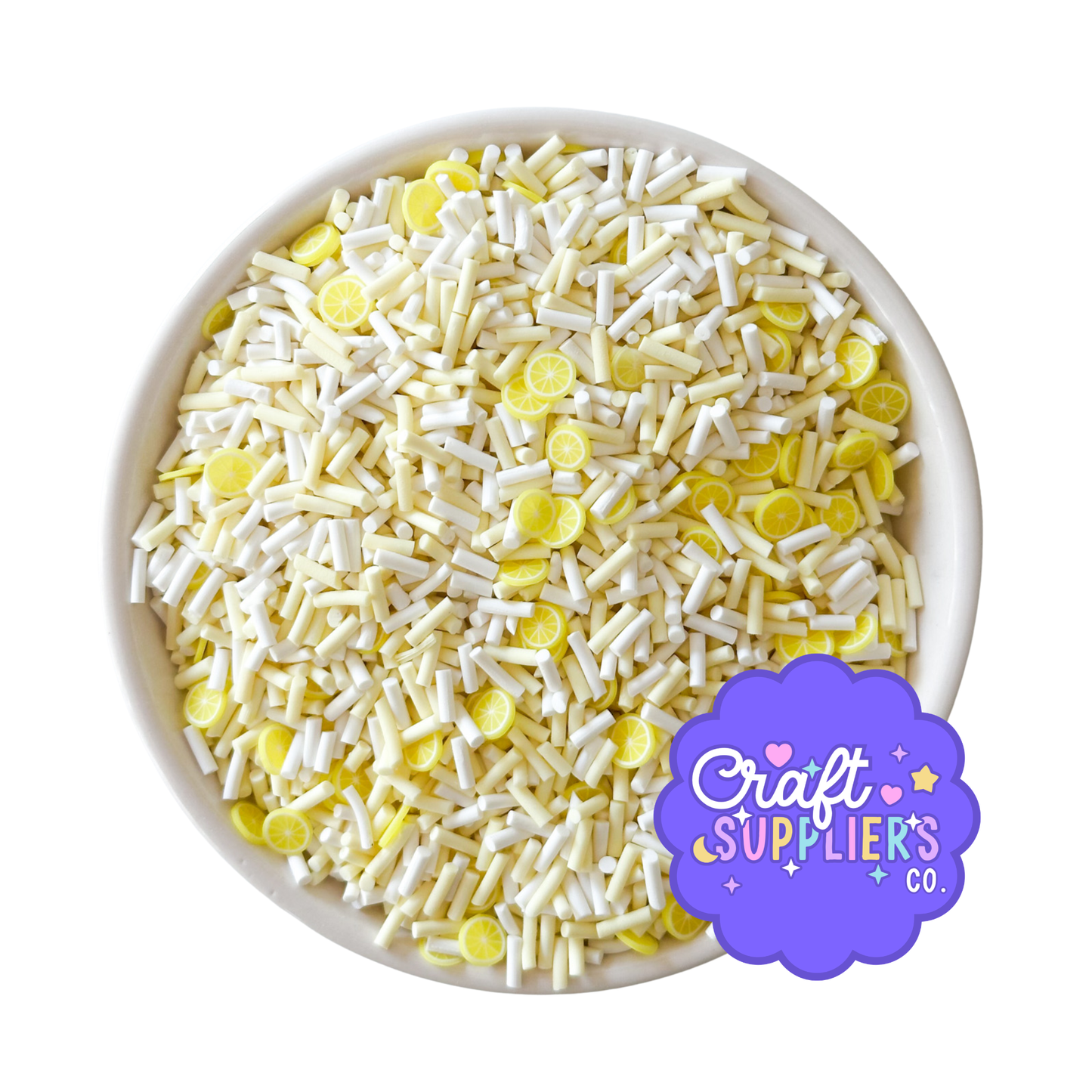 5MM Lemon Polymer Clay Sprinkle Mix with Rods – Fake Sprinkles for Crafts