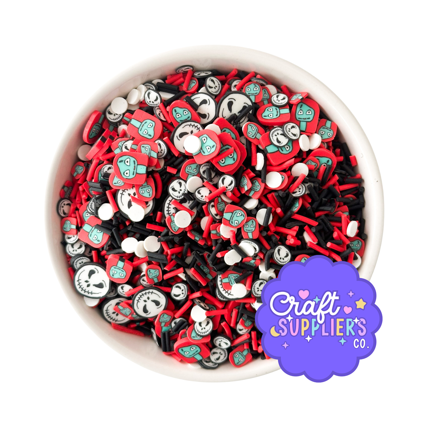 Nightmare Before Christmas Sprinkle Mix | Jack & Sally Inspired Polymer Clay Sprinkles
