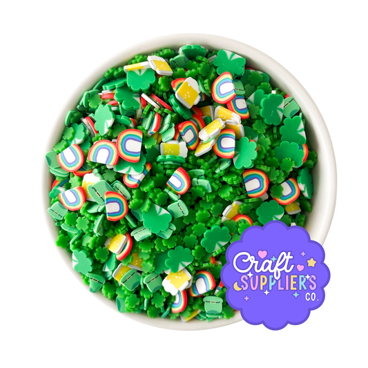 St. Patrick's Day Sprinkle Mix – Shamrocks, Rainbows & Beer Mug Polymer Clay Sprinkles