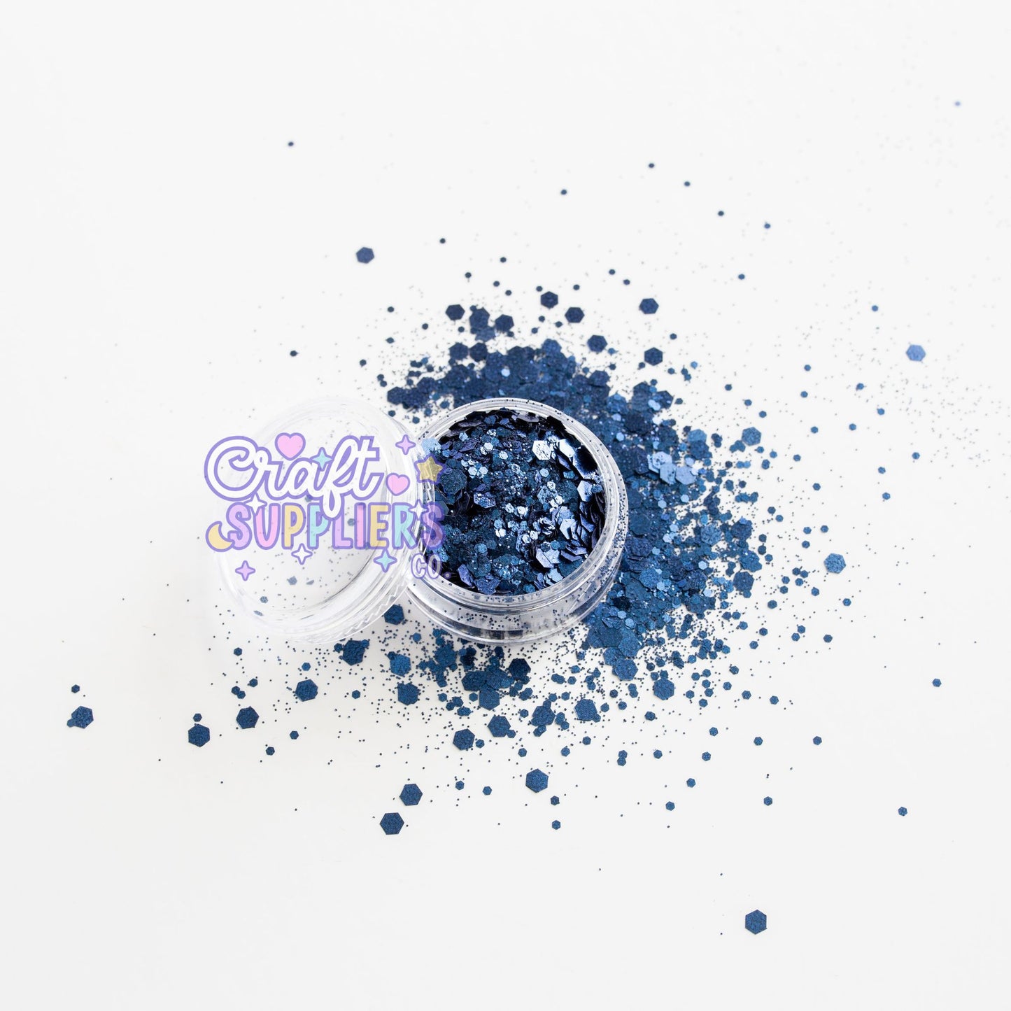 Blue Lagoon Chunky Glitter Mix | Deep Blue Glitter for Tumblers, Nails & DIY Crafts