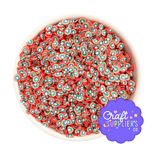 5mm Rainbow Polymer Clay Sprinkles for Slime, Resin, Decoden Crafts
