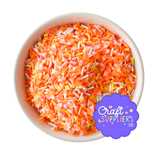 Candy Corn Clay Sprinkles Halloween Mix Orange Yellow White Confetti