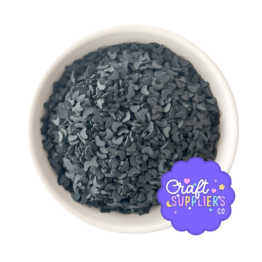 Black Bat Polymer Clay Sprinkles | Halloween Craft Supplies