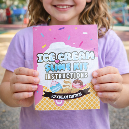 Ice Cream Slime Kit for Kids, DIY Sensory Toy