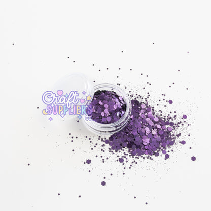 Grape Soda Chunky Glitter Mix | Purple Glitter for Tumblers, Nails & DIY Crafts