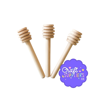 Wood Honey Dippers Natural Wooden Sticks Mini Drizzle Stirrers Food Safe 10pcs