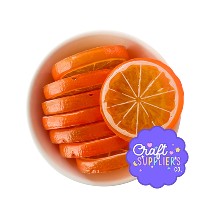 Orange Slice Craft Charms | Faux Citrus Fruit Decorations for Fake Bake & DIY