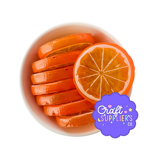 Orange Slice Craft Charms | Faux Citrus Fruit Decorations for Fake Bake & DIY