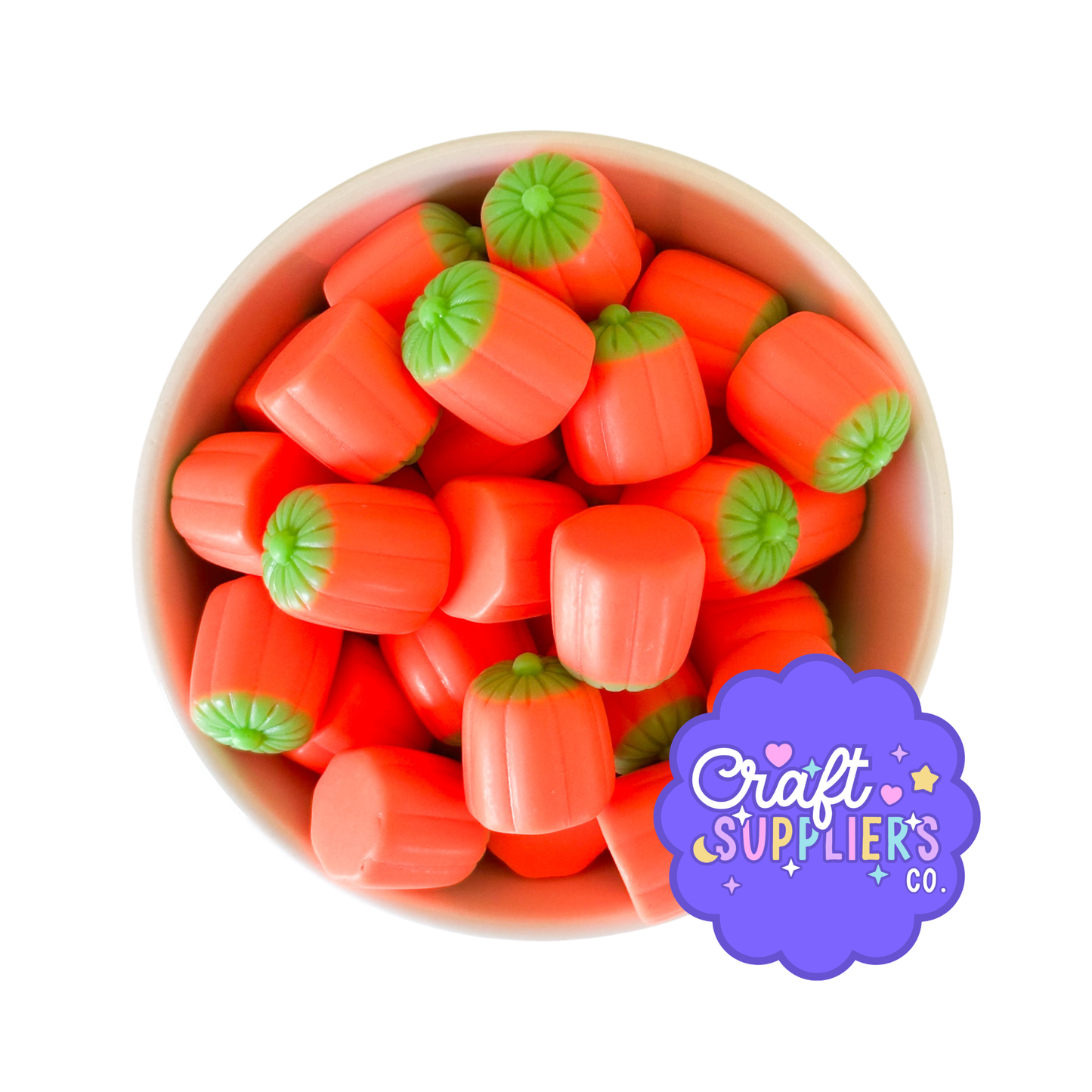 Pumpkin Resin Flatback Cabochons – Orange Fall Pumpkin Charms for Halloween Crafts, Fake Bake, Bows & DIY Decor