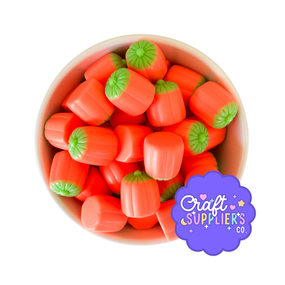 Pumpkin Resin Flatback Cabochons – Orange Fall Pumpkin Charms for Halloween Crafts, Fake Bake, Bows & DIY Decor