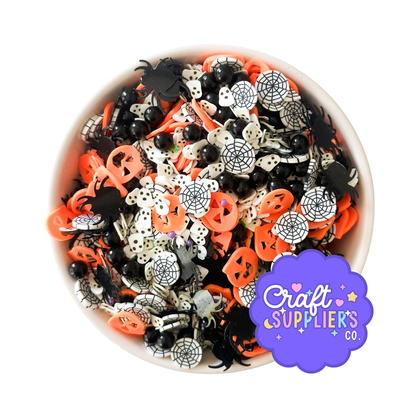 Halloween Clay Sprinkles Pumpkin Spider Mix Decoden Slime Fake Bake