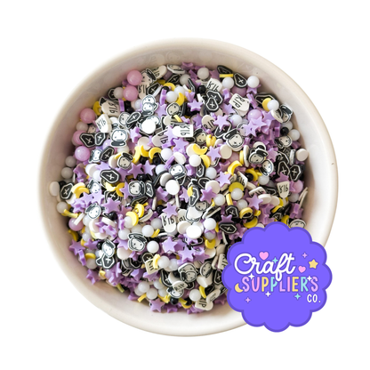 Pastel Halloween Clay Sprinkles Ghost Coffin Star Mix Spooky Confetti