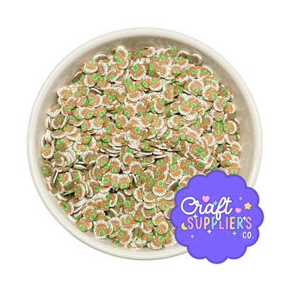 Gingerbread House Polymer Clay Sprinkles | 5mm Christmas Faux Sprinkles for Crafts, Slime & Fake Bake