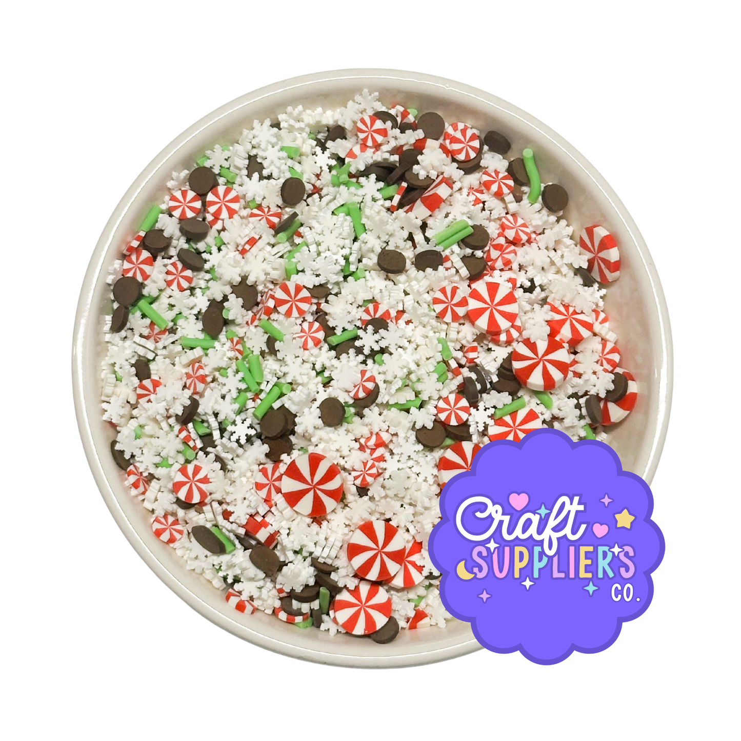 Fake Christmas Polymer Clay Sprinkles Festive Holiday Craft Fake Bake Embellishments
