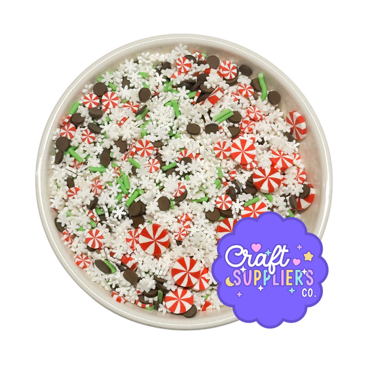 Fake Christmas Polymer Clay Sprinkles Festive Holiday Craft Fake Bake Embellishments