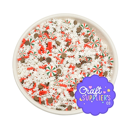 Peppermint Polymer Clay Sprinkles | Christmas Faux Sprinkles for Slime, Resin & Crafts