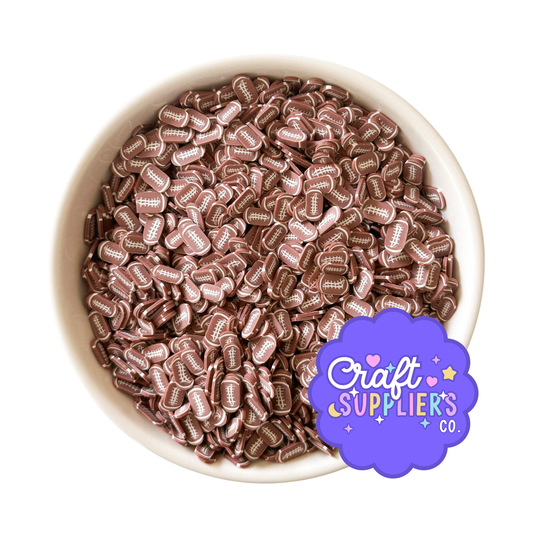 Football Polymer Clay Sprinkles | Sports Faux Sprinkles for Crafts
