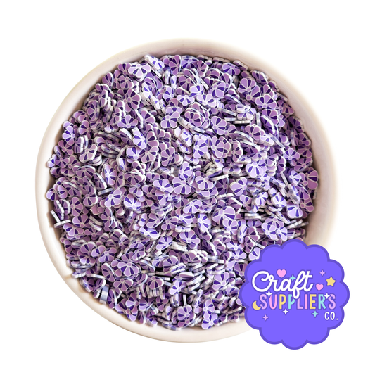 Purple Seashell Polymer Clay Sprinkles 5mm Mini Shells Fake Bake Craft Mix