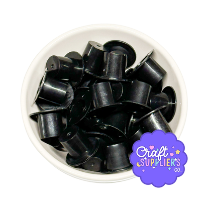 Mini Plastic Top Hat Charms, Snowman, Christmas Crafts, 24mm (4pc)