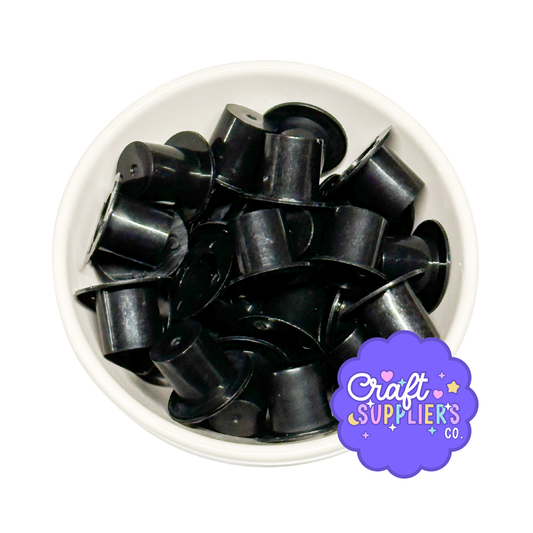 Mini Plastic Top Hat Charms, Snowman, Christmas Crafts, 24mm (4pc)