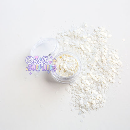 Pixie Dust Chunky Glitter Mix | Pearl White Glitter for Tumblers, Nails & DIY Crafts