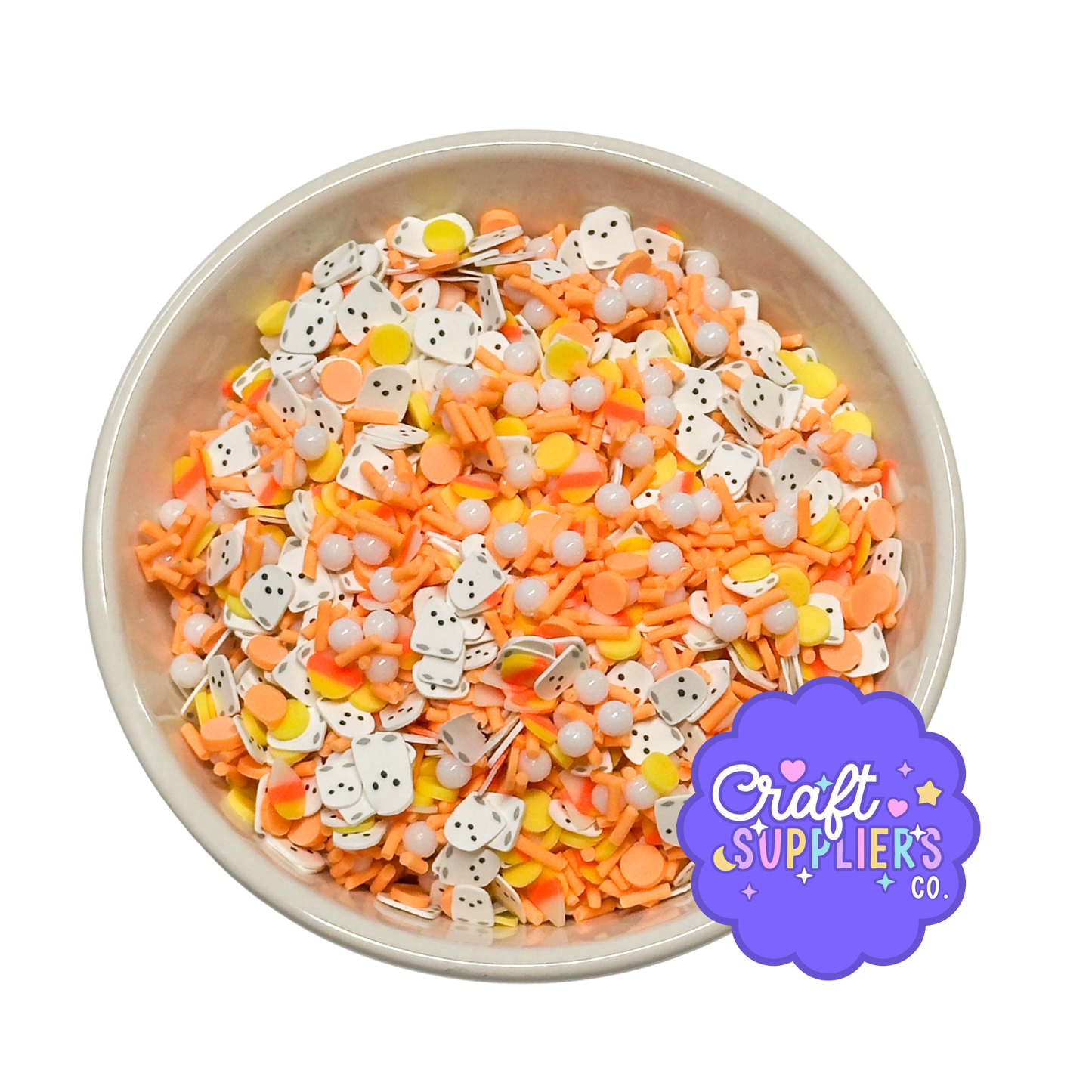 Ghost Candy Corn Sprinkles Halloween Slime Decoden Fake Bake Mix