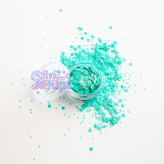 Under The Sea Chunky Glitter Mix | Aqua Blue Glitter for Tumblers, Nails & DIY Crafts