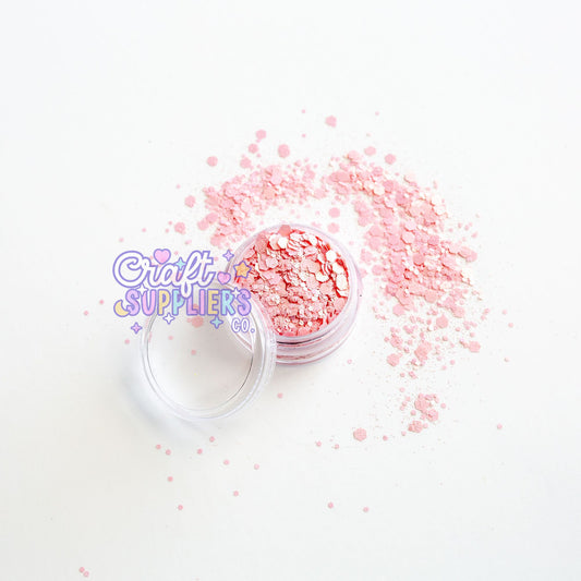 Ballerina Chunky Glitter Mix | Light Pink Glitter for Tumblers, Nails & DIY Crafts
