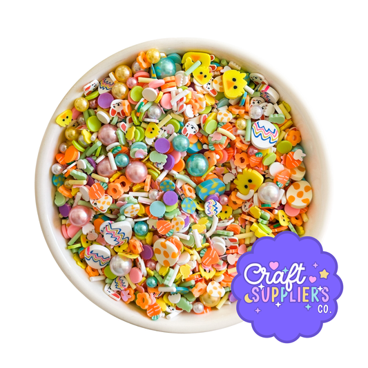 Easter Bunny & Egg Polymer Clay Sprinkle Mix | Spring Fake Bake
