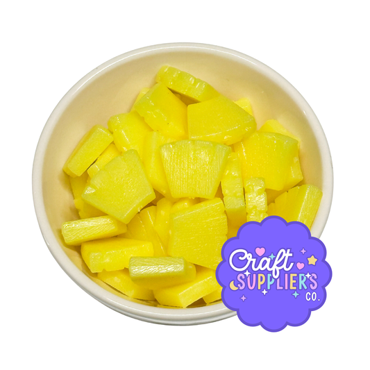 Pineapple Resin Cabochons, 3D Pineapple Embellishments, Tropical Craft Supplies, Fake Bake Fruit Decor