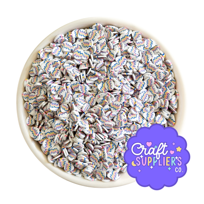 5mm Easter Egg Polymer Clay Sprinkles | Pastel Egg Fake Bake Mix